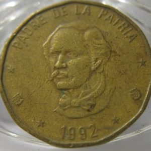 1992 Dominican Republic 1 peso
